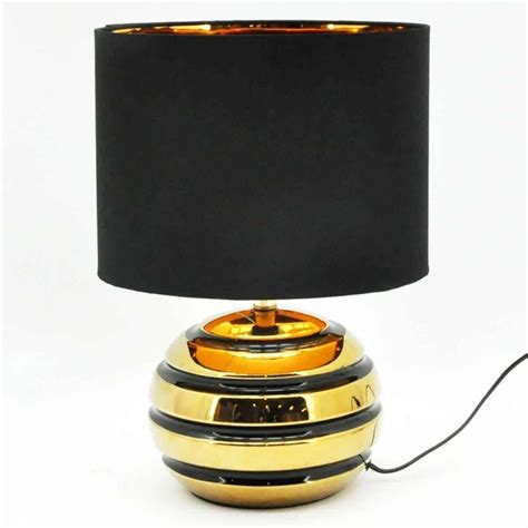 37cm Black And Gold Lamp And Shade Traditional Lighting Lighting