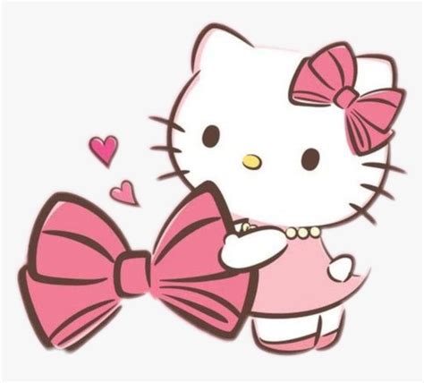 Transparent Hello Kitty Bow Png Cute Hello Kitty Cartoon Png