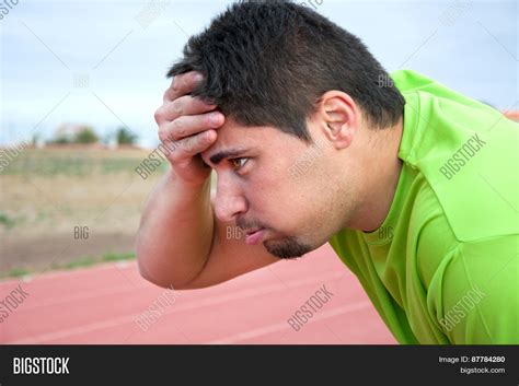 Runner Man Resting Image And Photo Free Trial Bigstock