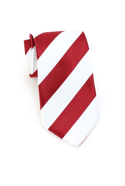 wide striped tie in cherry and white cheap striped tie solid color ties tie