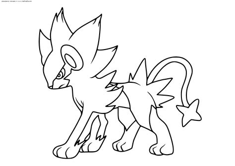 Coloriage Du Pokemon Luxio À Imprimer Sur Coloriage De Kleurplaten