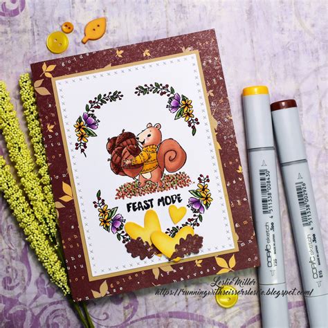 Squirrel Feast Art Impressions Cards Fall Cards Feast Mode
