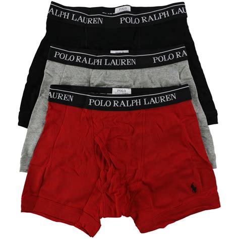 Ralph Lauren Mens 3 Pack Underwear Boxer Briefs Rh Sno Inseam