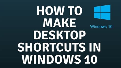 How To Make Desktop Shortcuts In Windows 10 Youtube