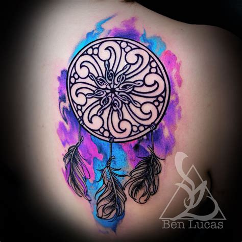 Blue Purple And Pink Music Themed Watercolor Dreamcatcher