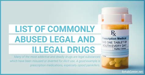 List Of Commonly Abused Legal And Illegal Drugs
