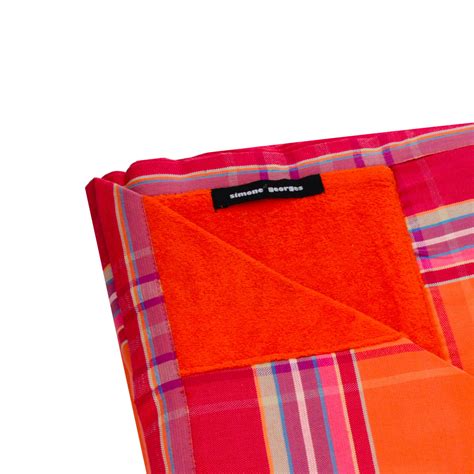 Towels Large Red Reversible Beach Towel Sarong Kikoy Duo Carnac