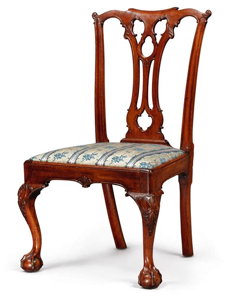 Fine And Rare Chippendale Carved Mahogany Side Chair Attributed To
