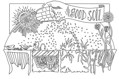 Parable Of The Soils Coloring Page Coloring Pages