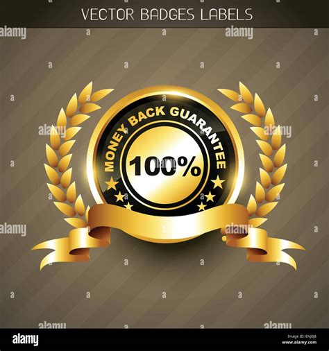 Money Back Guarantee Golden Label Vector Stock Vector Image And Art Alamy