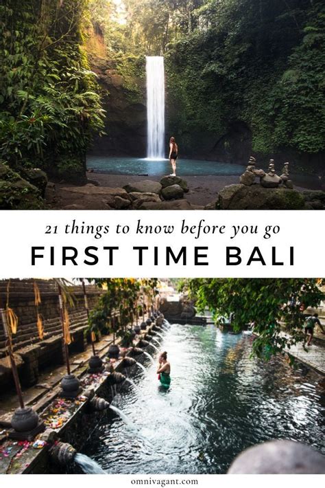A Waterfall With The Words 21 Things To Know Before You Go First Time Bali