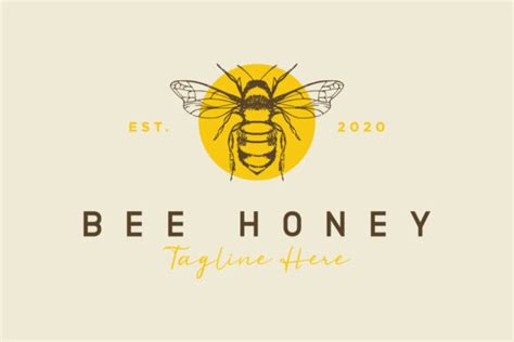 Bee Honey Logo Design Premium Graphic By Byemalkan · Creative Fabrica