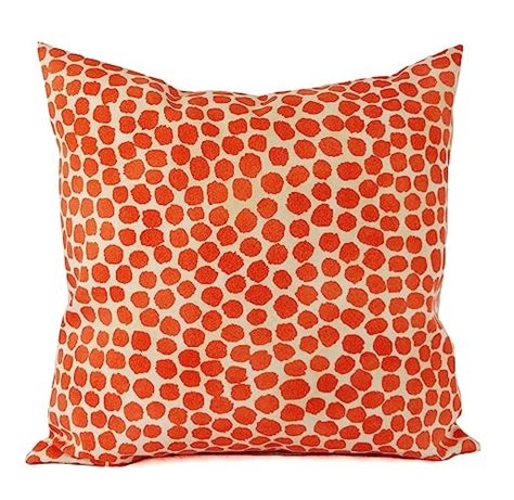 Outdoor Pillow Cover Coral Puff Dots Pillow Cover Coral