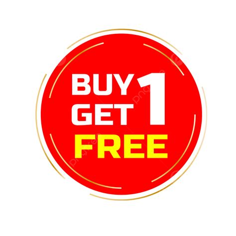 Get One Free Vector Design Images Buy One Get One Free Promotion Label
