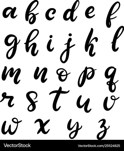 Hand Drawn Lettering Font Alphabet Royalty Free Vector Image
