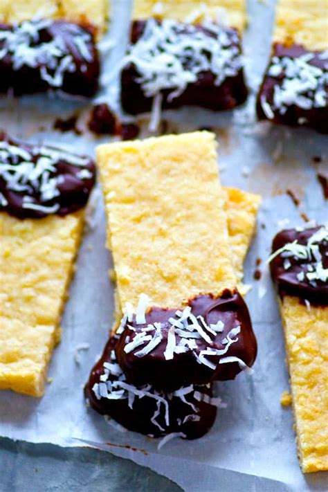 Chocolate Dipped Coconut Shortbread Bars