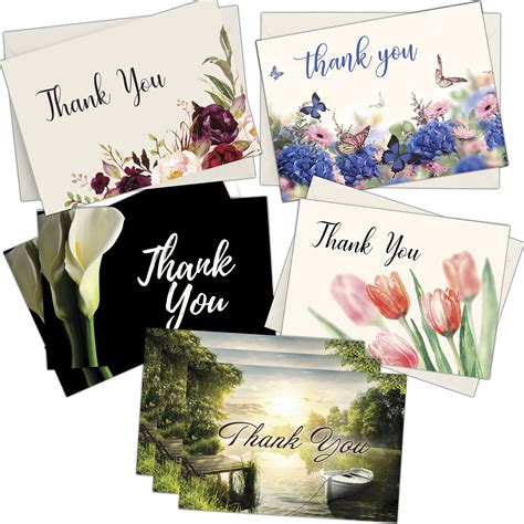 Customized Personalized Funeral Bereavement Thank You Cards With