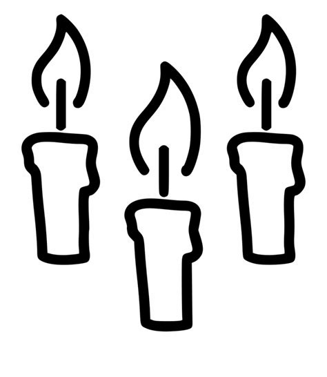 Candle Clip Art Black And White