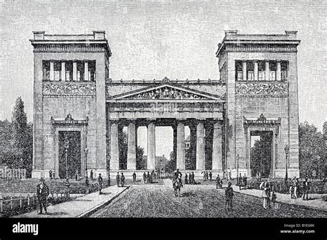 Propylaea Munich Bavaria Historical Book Illustration From The 19th