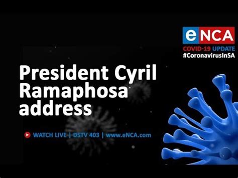 President cyril ramaphosa is preparing to address south africa on sunday, after 51 cases of coronavirus were confirmed in the country since the start of the month. President Cyril Ramaphosa addresses the nation - YouTube