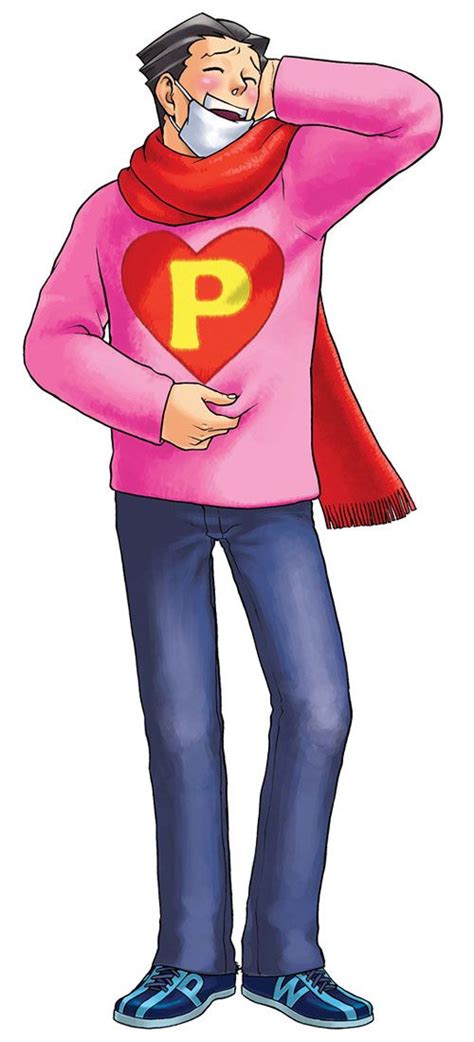 Phoenix Wright In Pink Sweater Phoenix Wright Ace Attorney Phoenix