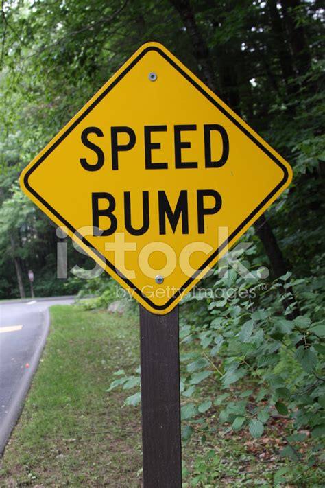 Speed Bump Sign Stock Photos