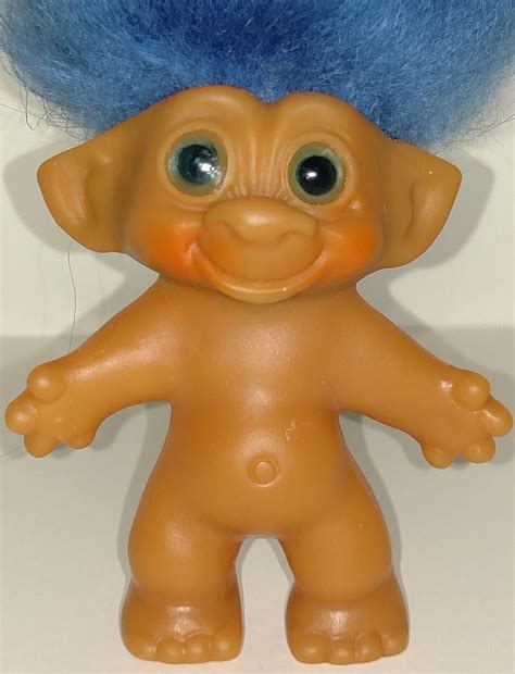 Vintage 1960s 25 Wishnik Troll Doll Blue Eyes Etsy