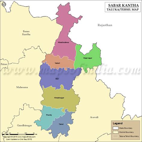 Sabarkantha Tehsil Map Sabarkantha Taluka