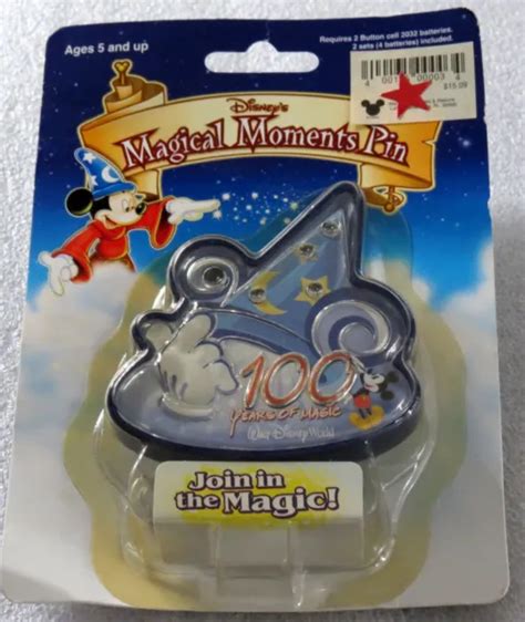 100 Years Of Magic Magical Moments Light Up Pin 7556 Sealed Unused