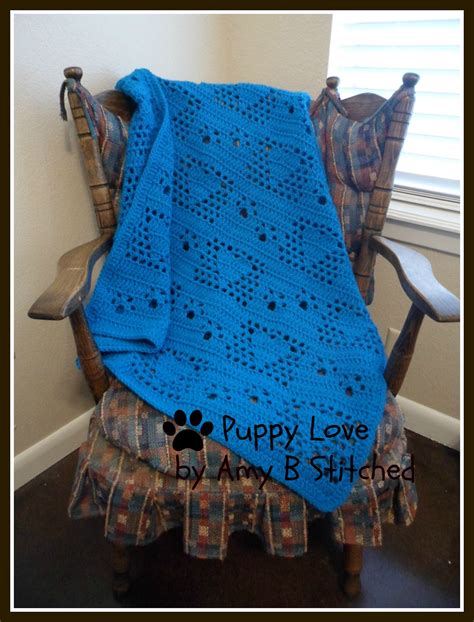 You can crochet up each individual block and then you crochet the blocks together to make a beautiful afghan. A Stitch At A Time for Amy B Stitched: PUPPY LOVE Crochet Afghan Pattern - FREE