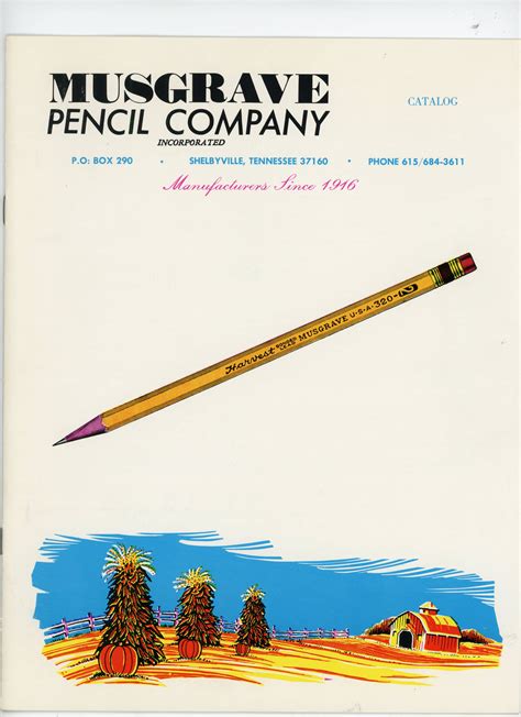 Vintage Musgrave Pencil Company Catalog