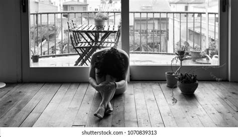 Sad Woman Naked Her House Stock Photo Shutterstock