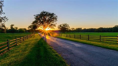 Country Road Sunrise Wallpaper