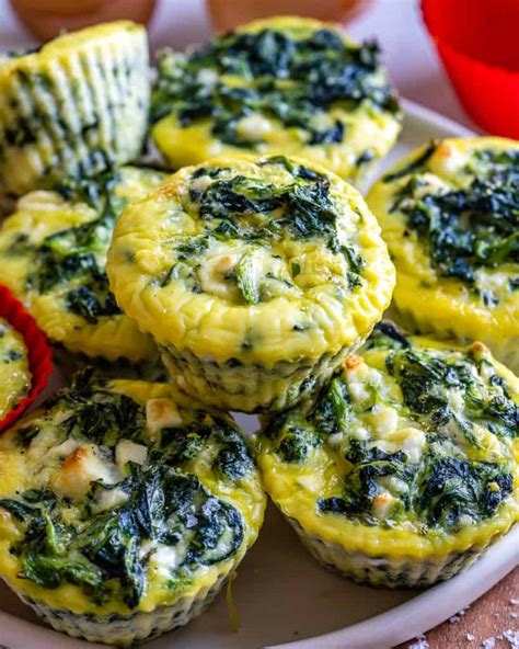 Feta And Spinach Baked Egg Cups Healthy Fitness Meals