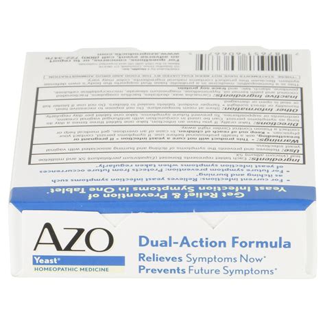 Azo Yeast Plus Infection Symptom Relief 60 Ct Shipt