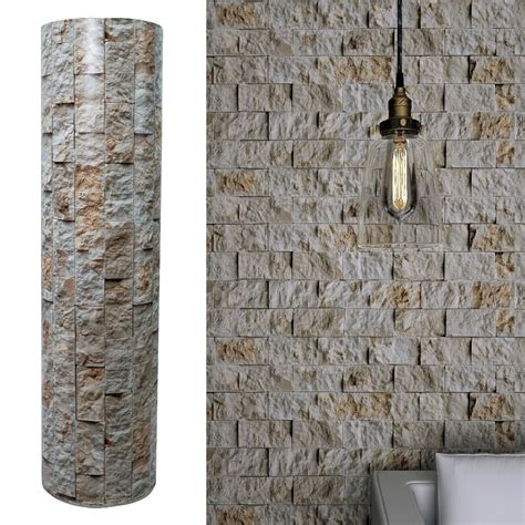 Buy 3d Stone Wall Granite Stacked Decorative Wallpaper