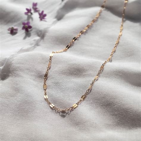 14k Gold Filled Lace Chain Necklace By Minetta Jewellery