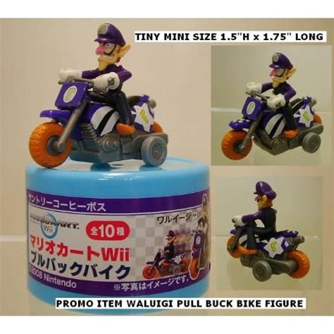 Nintnedo Super Mario Kart Waluigi Bike Pull Back Figure
