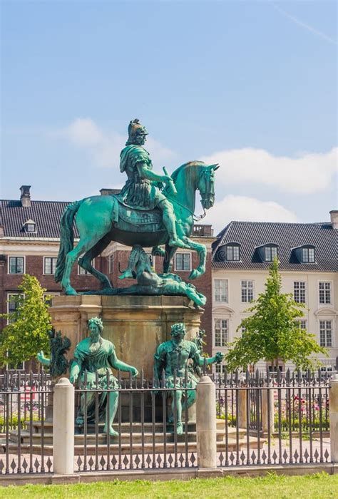The Statue Of King Christian V Of Denmark In Kongens Nytorv Kings