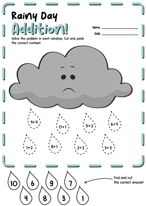 8 Best Images Of Cut And Paste Weather Worksheets Preschool Weather