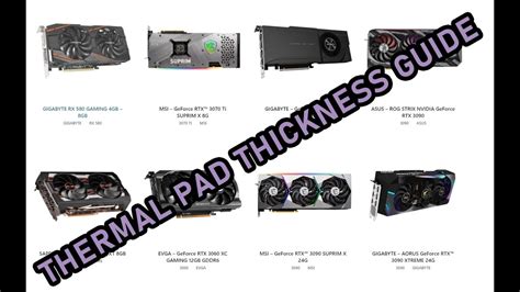 Thermal Pad Thickness Guide For Any Gpu Youtube