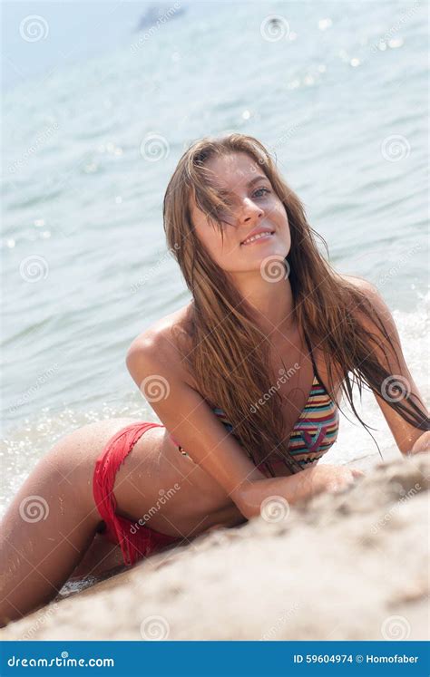 Romanian Woman With Bikini In Hellenic Beach Stock Photo My Xxx Hot Girl