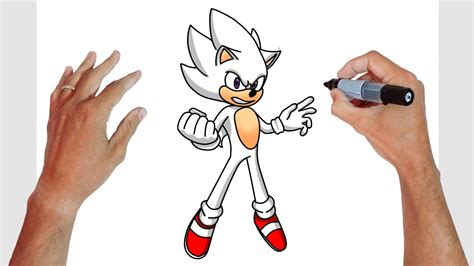 Como Desenhar O Hyper Sonic How To Draw Hyper Sonic Youtube