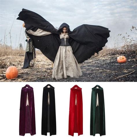 170 Cm Woman Adult Medieval Renaissance Style Witch Cloaks Cloaks Hood