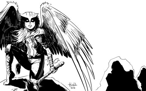 Hawkgirl Inked By Hobzart On Deviantart