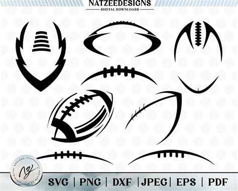 Football Laces Svg Football Outline Football Stitch Images For Cricut