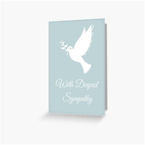 Loving Memory Of With Deepest Sympathy Dove Greeting Card By Jands