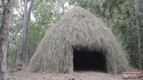 How To Build A Grass Hut Primitive Technology The Kid Should See This