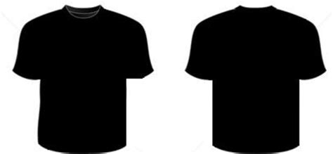 Black Tshirt Plain With Front And Back Clipart Best Clipart Best