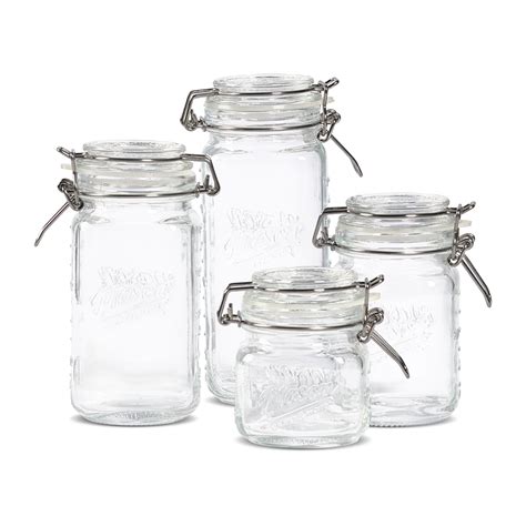 4pc Mini Mason Glass Preserving Jar Set Mason Craft And More